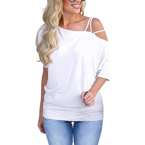 Off Shoulder White Tops Fashion Tops For Ladies Blusas Mujer De Moda 2021 Tops Women Casual Sexy Strap Sleeve Shirt Top Blouse