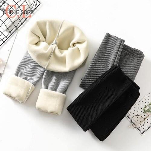 CHRLEISURE Women Thicken Leggings Fashion Work Out Fitness Leggings Thermal Legging for Women Super Stretchy Velvet Pants