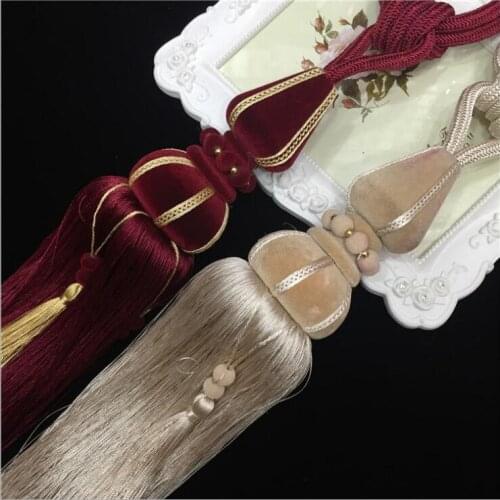 1Pair Factory Direct High Quality Luxury Curtain Tieback Tassels for Europe Curtains Living Room Curtain Holder Bedroom