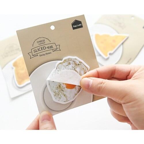 1pcs 3136 Japanese creative sticky food nutritious breakfast cute N times stickers message note urinate
