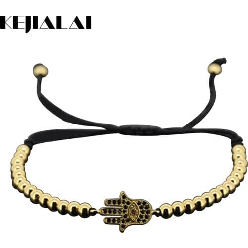 1pcs Brand Anil Arjandas Mens Bracelet Micro Pave Hand Connector Briading Macrame Bracelet 4mm 24k Women Bracelet