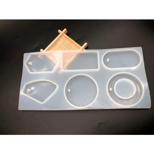 1pcs Clear Sweater Chain Pendant Necklace Silicone Mold Epoxy Resin For DIY Jewelry Making Tool Hole