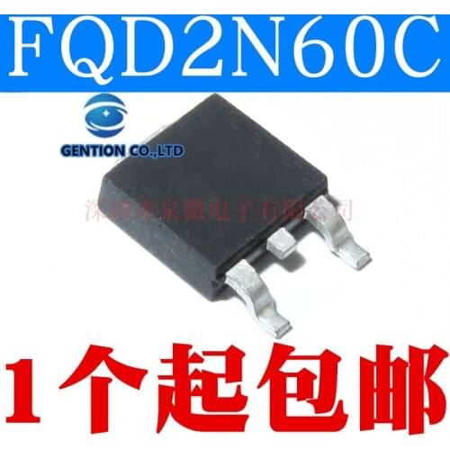10PCS 2N60C FQD2N60C MOS field effect tube 2N60 SOT the TO-252 in stock 100% new and original