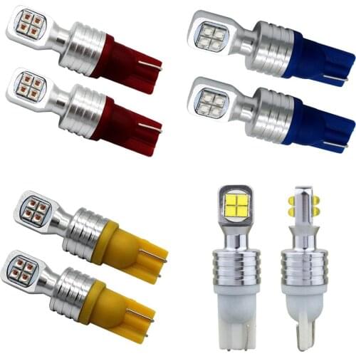 2PCS T10 W5W 168 W5W 168 194 Super Bright LED Auto Brake -up Lights Reverse Light Rear Turn Signals White Red Yellow Blue