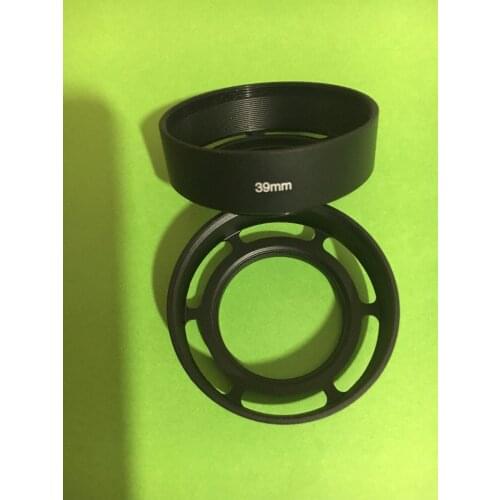 2 in 1 Metal standard Lens Hood 39mm Screw-in Telephoto Tubular Lente Protect For canon for nikon 39mm lens DSLR camera