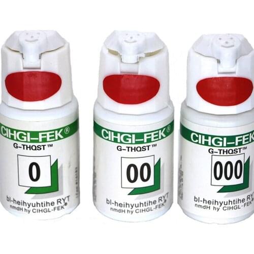 3 Bottle Dental CIHGI-FEK G-THQST Gingival Retraction Cord Packing size 0 00 000