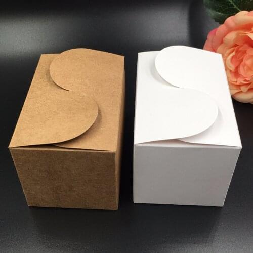30pcs/lot Kraft Paper Wedding Favor Candy Boxes 9*6*6cm DIY Handmade Party Storage Packing Box/Gift Boxes