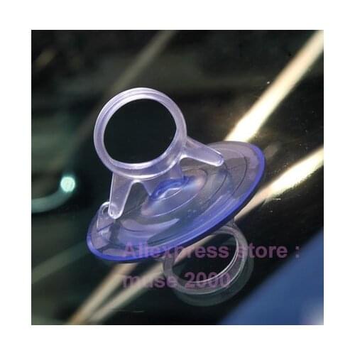 4.5cm dia sucker PVC sucker pole hanging head plastic car sunshade hooker clear black smooth flat tile glass sucker hanger