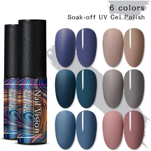 Nail Vision 5ml Matte Color UV Gel Nail Polish Matte Top Coat Semi Permanent Soak Off UV Nail Polish Nail Art Gel Varnish
