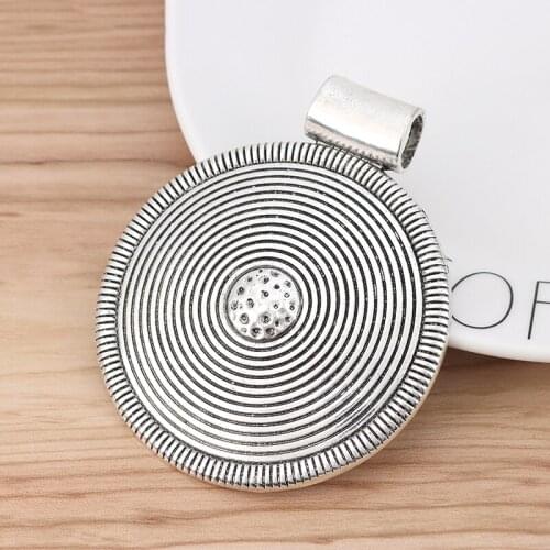 5pcs Large Tribal Bohemia Boho Style Medallion Round Charms Pendants for Necklace Jewellery Making Findings