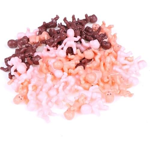 60Pcs Mini Plastic Baby Kids Doll Accessories 3.5*2cm