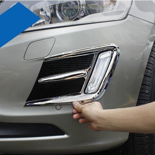 ABS Chrome Front Fog Lamp Light Cover Trim Accessories For Volvo XC60 2014 2015 2016 car styling