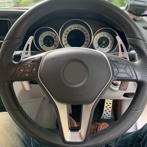 2pcs Aluminum Car Steering Wheel Shift Paddle Shifter Extension For Benz W176 W205 W212 W222 W246 C117 W218 X156