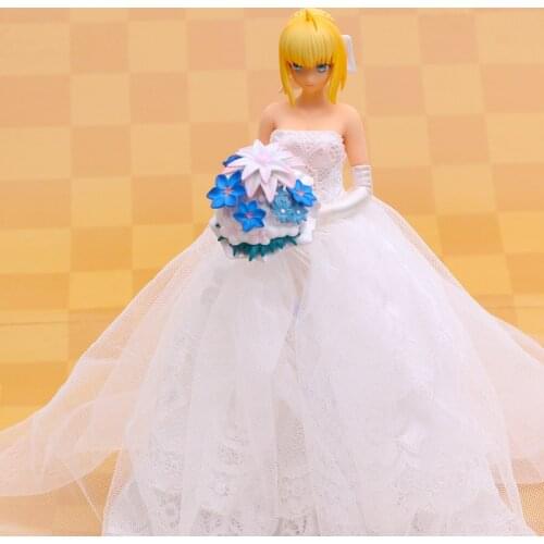 Fate/stay night Saber Anime Figure Toys Nero Wedding Dress Bikini Sexy Girl PVC Action Figure Toys Collection Model Doll Gift