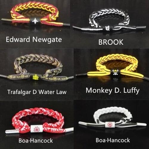 Anime ONE PIECE Cosplay Monkey D. Luffy Bracelet Hand-woven Anime Bracelet Couple Accessories Holiday Gifts