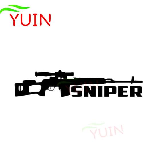 Personality Cars Styling Car Sticker Gun SNIPER Decal Fashion PVC Window Decoration Auto Accessories Waterproof Decals