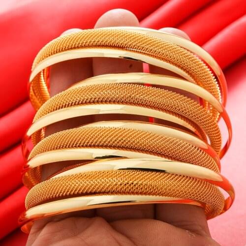 4Pieces Bracelet For Women Dubai Bangles Ethiopian African Jewelry Arab Middle East Cuff Bangles
