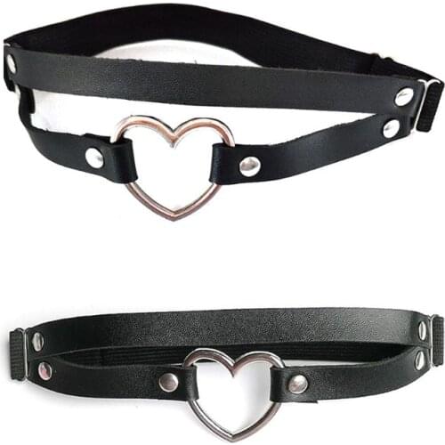 Women Punk Heart-Shaped Ring Leg Harness Garter Belt Spikes Suspender Thigh Ring N0HE