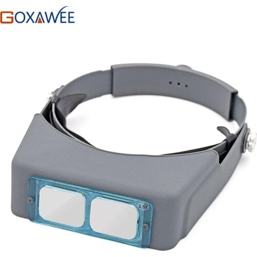 GOXAEEE Jewellery Magnifier 2.5X Eye Loupe Hands-Free Head strap wearing Magnifier Watchmakers Watch Repair Tool