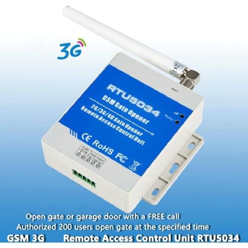 GSM 3G 4G APP SMS remote control single relay switch GSM gate opener RTU5034 for sliding swing garage Gate door Opener