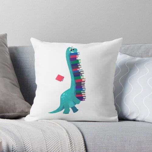 BOOK DINOSAURS 01 Throw Pillow Cushion Cover Polyester throw pillows case on sofa home living room car seat decor 45x45cm