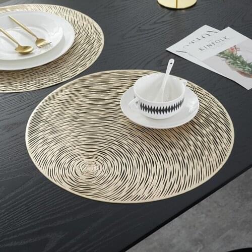 Round Table Placemat Hollow Table Mat Heat Insulation Slip Cup Pad Coffee Drink Tea Cup Coaster Home Decor Kitchen Accessories