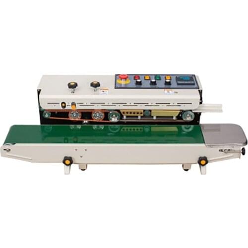 1000C Continuous Solid Band Sealing Machine, Aluminum Foil Pouch Sealer with counter
