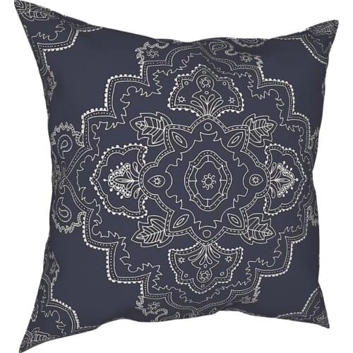 Medallion Persian Pillow Cover Decoration Antique Boho Bohemian Floral Cushion Cover Throw Pillow for Sofa Double-sided Printing