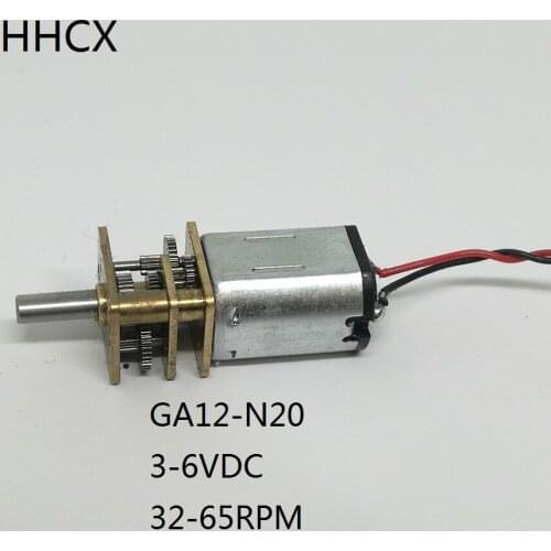 1PCS Metal gear reduction Motor GA12-N20 3-6VDC 32-65RPM for Robot smart car electronic lock