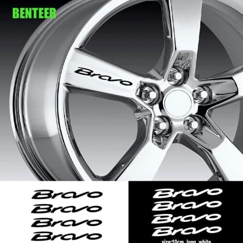4pcs KK Car Rim Sticker For Fiat Bravo
