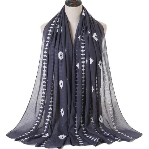 2020 Newest Floral Printing Scarves Cotton Hijab Women Long Viscose Shawls High Quality Turbans 10pcs/Lot Wholesale
