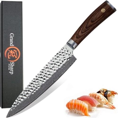 Professional chef knives vg10 Damascus chef knife Japanese Damascus Kitchen Knives Gift Box Protection Sheath Cooking Tools NEW