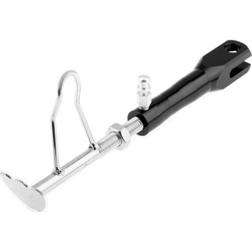 CNC Aluminium Motorcycle Scooter Adjustable Kickstand Kick Stand Black