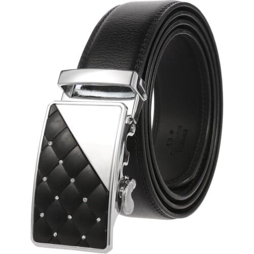 Large Size New Arrival cow genuine leather mens belt cowhide strap for male automatic buckle belts for men alloy buckle belts