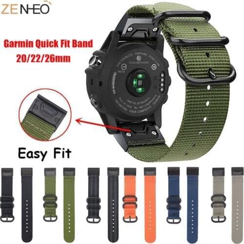 For Garmin Fenix 6S 6 6X Pro 5S 5 5X /3 HR Woven nylon new fashion watchband Quick Release 20 22 26mm wrist strap Quick Release