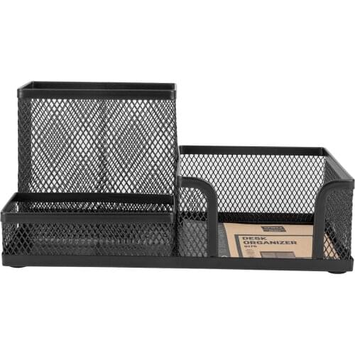 Mesh Hole Desk Storage Case Large capacity Office Supply Case With Pencil Holder And Desktop Accessories Storage Basket