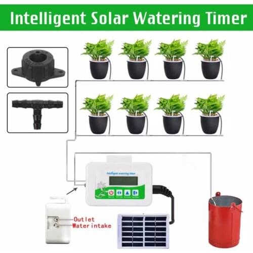 78Pcs Solar Energy Charge Potted Plant Drip Irrigation Water Pump Timer System DIY Intelligent Garden Automatic Watering Device