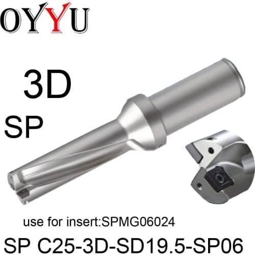 SP C25-3D-SD19.5-SP06 indexable insert drill bit 19.5mm U Drilling 3D SPMG060204 Shallow Hole Cooling hole original factory