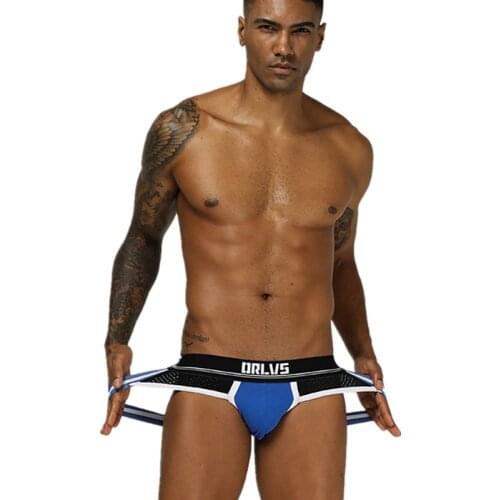 Plus size Mens Contrast Color sexy thongs sport cotton briefs g-string lingerie penis Seamless underwear gay panties XL XXL