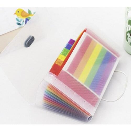 A6 File Document Bag Mini Receipt File 13 Grids Pouch Folder Office Supplies Document Organizer