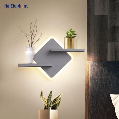 New LED Wall Lights For Bedroom Bedside Pink White Grey Lighting Lamp Home Decorative Luminaires DropShipping No Plant Cartoon
