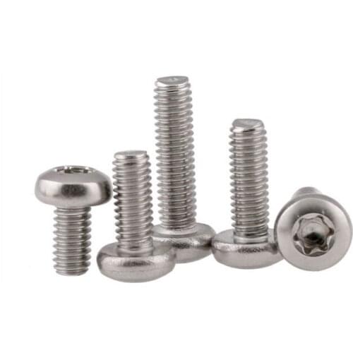 10/50pcs M1.6 M2 M2.5 M3 M4 M5 M6 304 Stainless Steel GB2672 Torx Pan Head Screw Six-Lobe Round Head Machine Screws