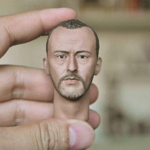 1/6 Scale Leon Head Sculpt Jean Reno Head Carved Model for 12 Inches Action Figure Body Doll Accessories Collectible