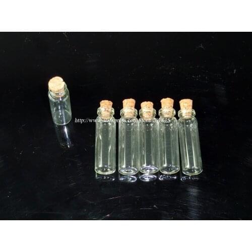10Pcs/Lot Diameter 12mm glass bottleEmpty Mini Small Clear Cork Message Glass Bottles Vials Diameter 12mm