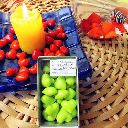 25pcs Factory wholesale yellow Murano glass Heart-shaped statues Valentine Party wedding candleholder decoration accessories