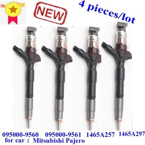 4pc /lot 1465A297 Auto Fuel Injector 095000-9560 095000-9561 1465A257 for DENSO 9560 9561 MITSUBSIHI L200 4D56