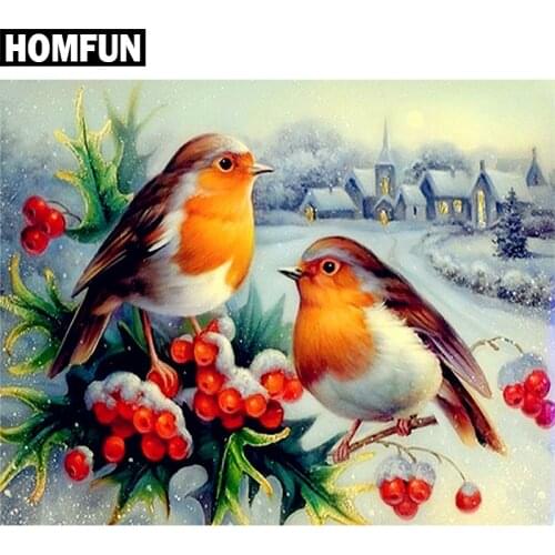 HOMFUN Full Square/Round Drill 5D DIY Diamond Painting "Animal bird" Embroidery Cross Stitch 5D Home Decor Gift
