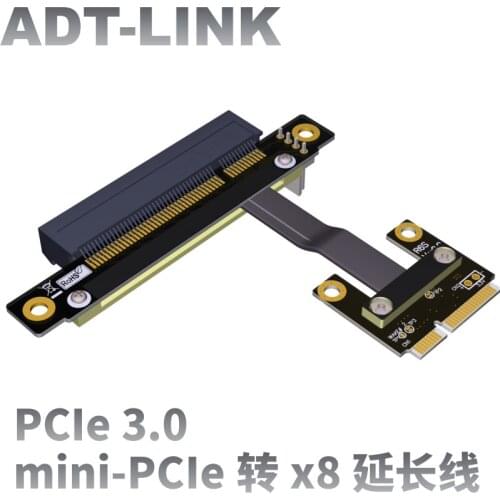 Free Shipping ADT-Link Mini PCIe (Minicard) To PCI Express x8 Extender Adapter Extension Cable PCIe x8 To mini-PICe SSD Riser
