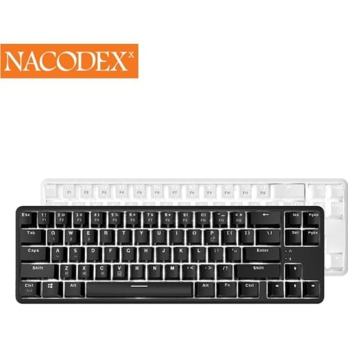 AJAZZ NACODEX 68-Key 1000mAh Rechargeable Wireless / Wired Multi-Device Portable Mechanical Keyboard for IOS Android Win