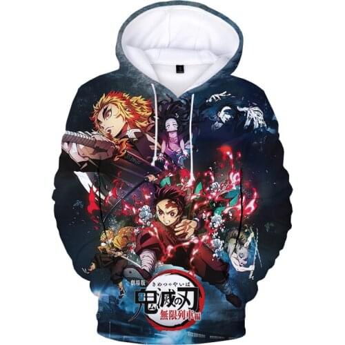 Kids Hoodie Demon Slayer 3D Print Hoodie Sweatshirts Men Women Casual Anime Pullover Unisex Harajuku Streetwear Coo Kids Clothes